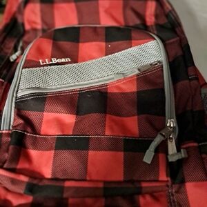 L.L. Bean Red and Black Checkered Men's Bag